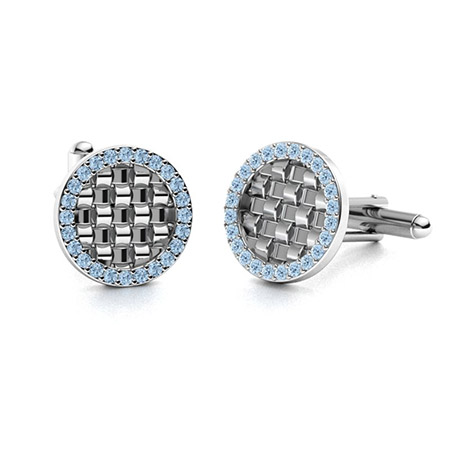 Men's Aquamarine Cufflinks | Cufflinks | Diamondere (Natural & Certified)