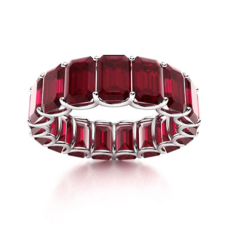 ruby band rings