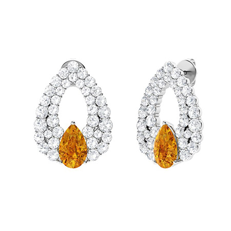 Citrine Earrings For Women | Earrings | Diamondere (Natural