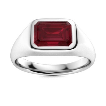 ruby signet rings