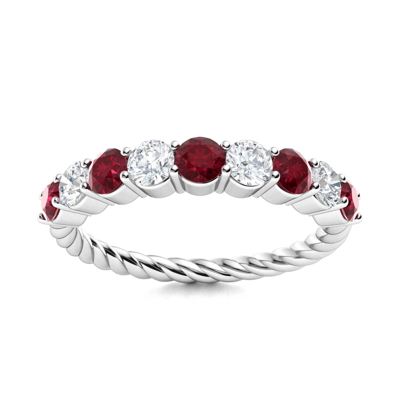 Ruby and peridot new arrivals eternity ring