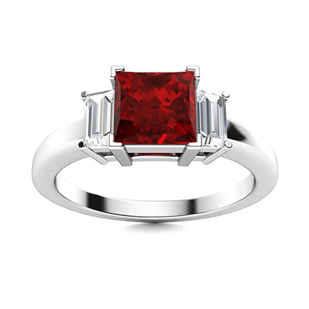 Garnet sales baguette ring