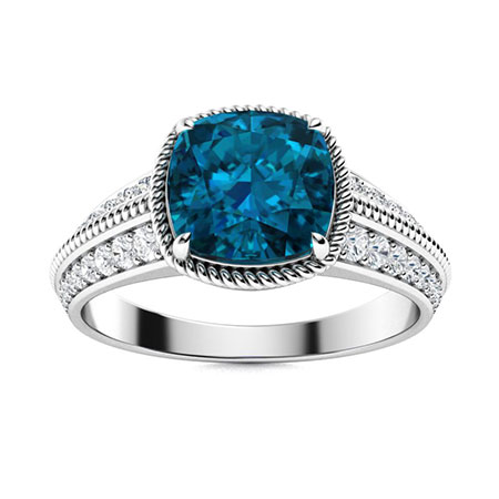 Lab Created Blue Diamond Rings for Women | Certified Fine Jewelry ...