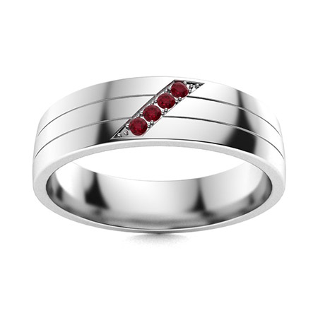 Men's Ruby Wedding Bands | Men's Ruby Rings | Diamondere (Natural ...