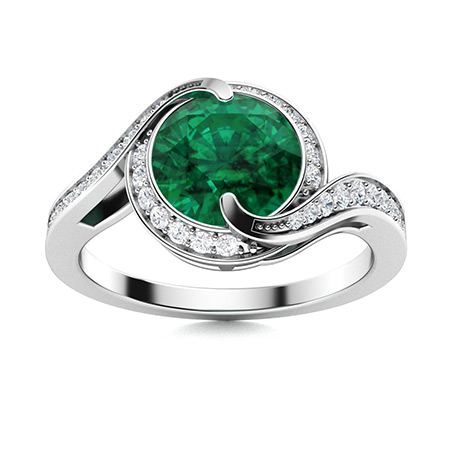 Halo Emerald Rings | Diamondere