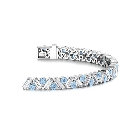 Aquamarine Tennis Bracelet  Alexis Jae Jewelry