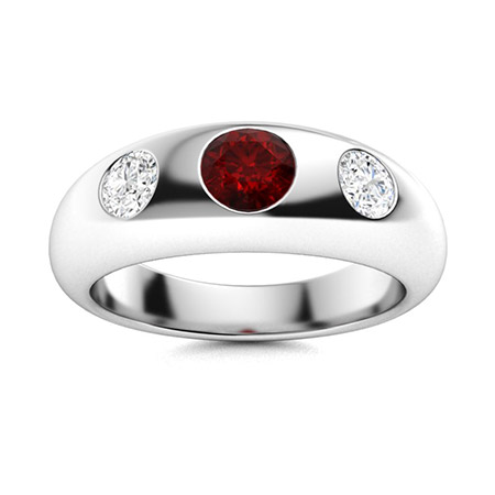 Garnet & outlets Diamond Gentleman’s Ring