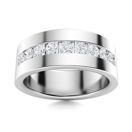 MENS DIAMOND WEDDING BAND 001-115-00063 14KW | Blue Water Jewelers | Saint  Augustine, FL