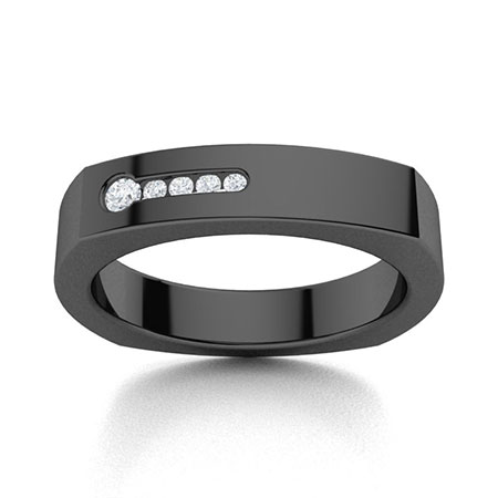 Men’s Black Gold Rings | 14K Black Gold Wedding Bands for Men | Diamondere