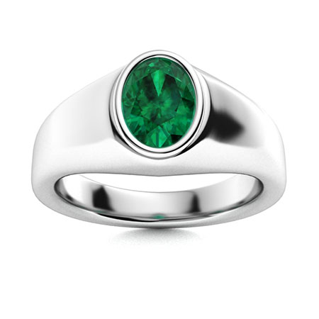 Men's Emerald Wedding Bands | Men's Emerald Rings | Diamondere (Natural ...