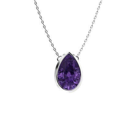 White Gold Amethyst Necklace – Unforgettable Jewelry