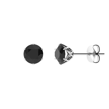400tcw Real Natural Black Diamond Stud Earrings for India  Ubuy