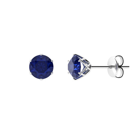 Infinity Natural Sapphire 18ct Yellow Gold Stud Earrings | Jian London