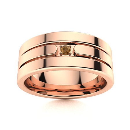 Ring 750er oro 18 quilates dorado Rosegold señora caballero r2852 