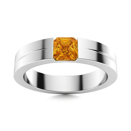 Mens gold deals citrine ring