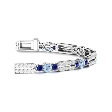 Jamie Joseph | Rectangular Aquamarine Bracelet at Voiage Jewelry