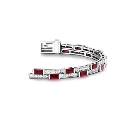 mens ruby tennis bracelet