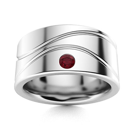 Men's Ruby Wedding Bands | Men's Ruby Rings | Diamondere (Natural ...