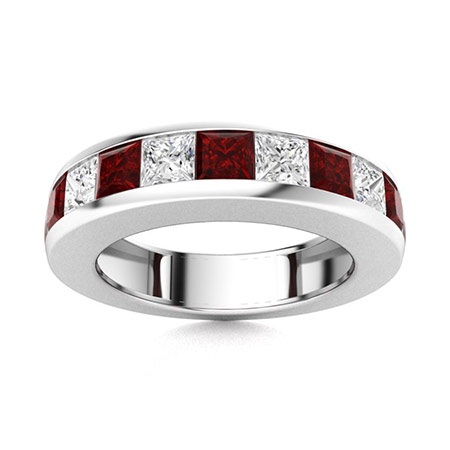 Indian Garnet Silver Ring-1372JA | Juwelo