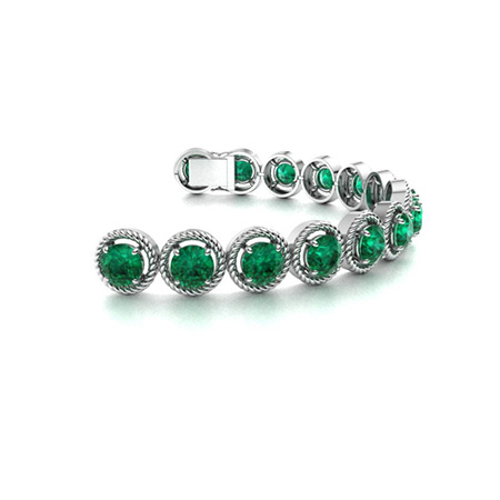 Lab created hot sale emerald bracelet