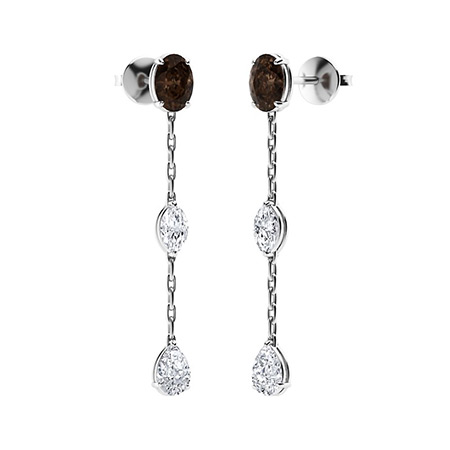 Diamond Quartz Chandelier Earrings on sale