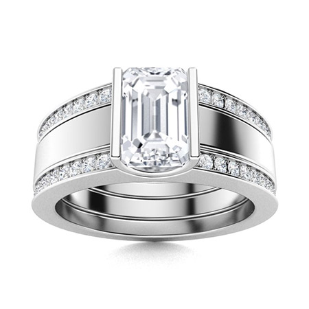 Men's Lab Created Diamond Wedding Bands | Men's Lab Created Diamond ...