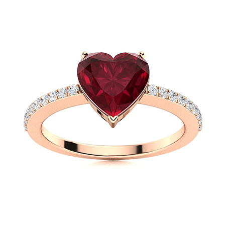 heart cut ruby ring