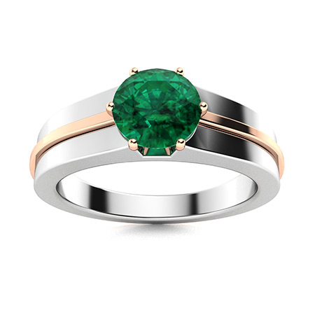 round emerald ring with diamonds