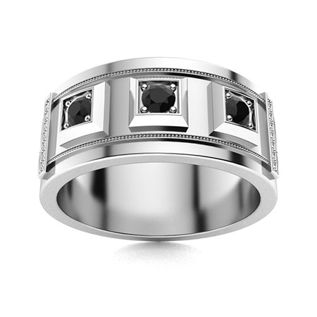 Men's Black Diamond Rings | Men's Black Diamond Wedding Bands | Diamondere