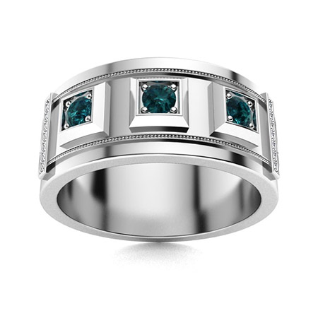 mens blue diamond jewelry