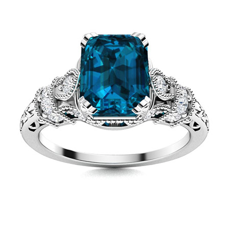 London Blue Topaz Rings For Women | Rings | Diamondere (Natural ...