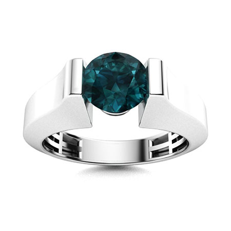 Men's Blue Diamond Wedding Bands | Men's Blue Diamond Rings | Diamondere