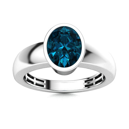 Men's London Blue Topaz Wedding Bands | Men's London Blue Topaz Rings ...