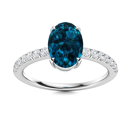 London Blue Topaz Rings For Women | Rings | Diamondere (Natural ...