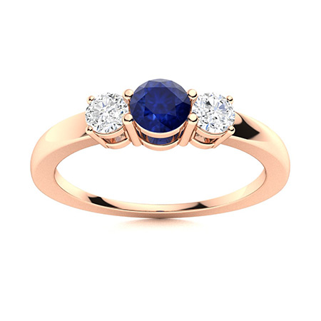 Sapphire Engagement Rings in Rose Gold | Diamondere