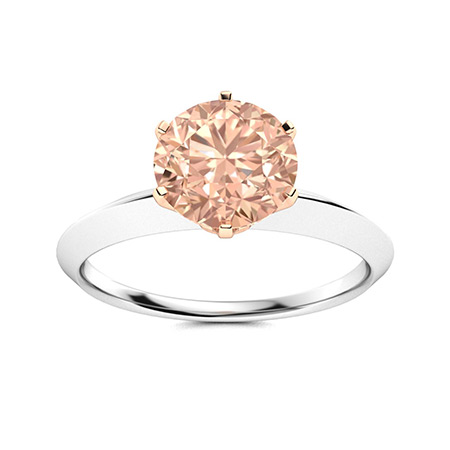 Bestselling 1.5 carat Emerald Cut Peach Pink Morganite Engagement Ring –  Radhes.com