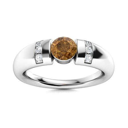 Mens brown on sale diamond ring