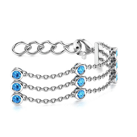 Blue Topaz Bracelets For Women | Bracelets | Diamondere (Natural ...