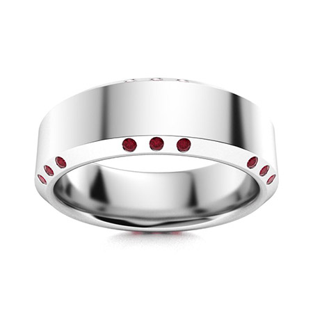 Men's Ruby Wedding Bands | Men's Ruby Rings | Diamondere (Natural ...