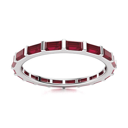 Ruby baguette deals eternity band