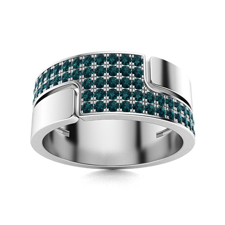 Men's Blue Diamond Wedding Bands | Men's Blue Diamond Rings ...