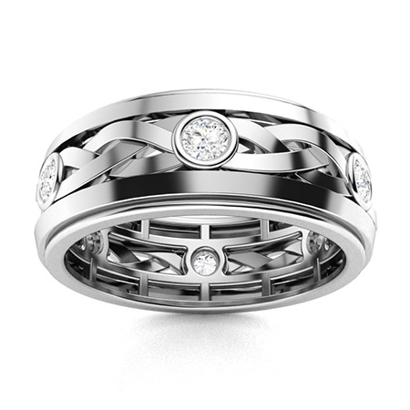 Men's Lab Created Diamond Wedding Bands | Men's Lab Created Diamond ...