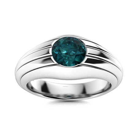 Men's Blue Diamond Wedding Bands | Men's Blue Diamond Rings | Diamondere