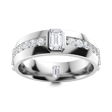 Men's VVS Diamond Wedding Bands | Men's VVS Diamond Rings | Diamondere ...