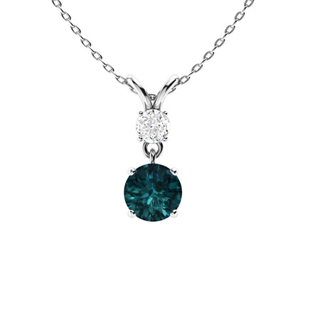 blue diamond pendant necklace