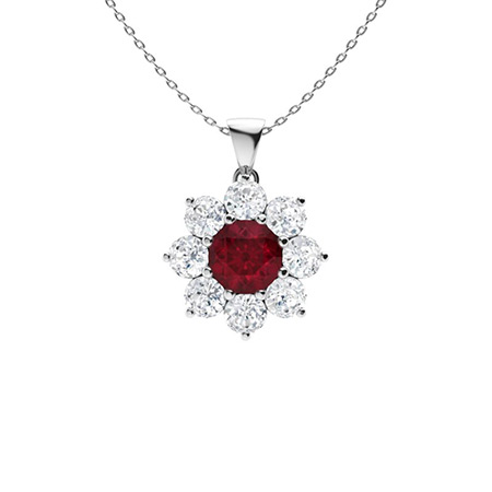 Pigeon blood deals ruby necklace