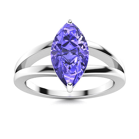 Dainty 10k solid white gold tanzanite shops ring