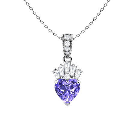 Tanzanite on sale heart necklace