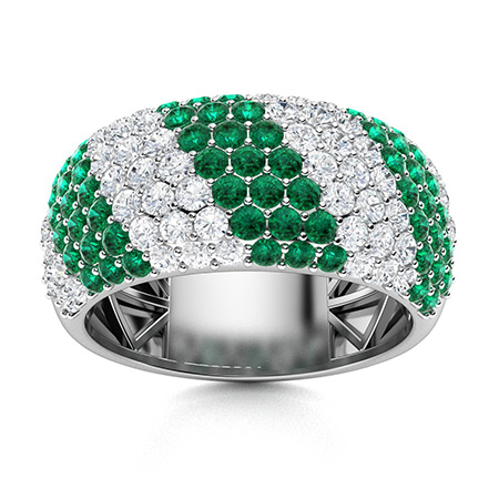 Nahida Faceted Emerald Cocktail Ring | 26ct – Beloved Sparkles | Beloved  Glamorous LLC