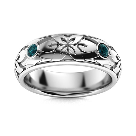 Men's Blue Diamond Wedding Bands | Men's Blue Diamond Rings | Diamondere